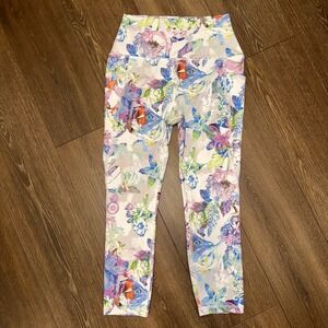 RBX Floral Print High Waisted Athleisure Leggings Size S